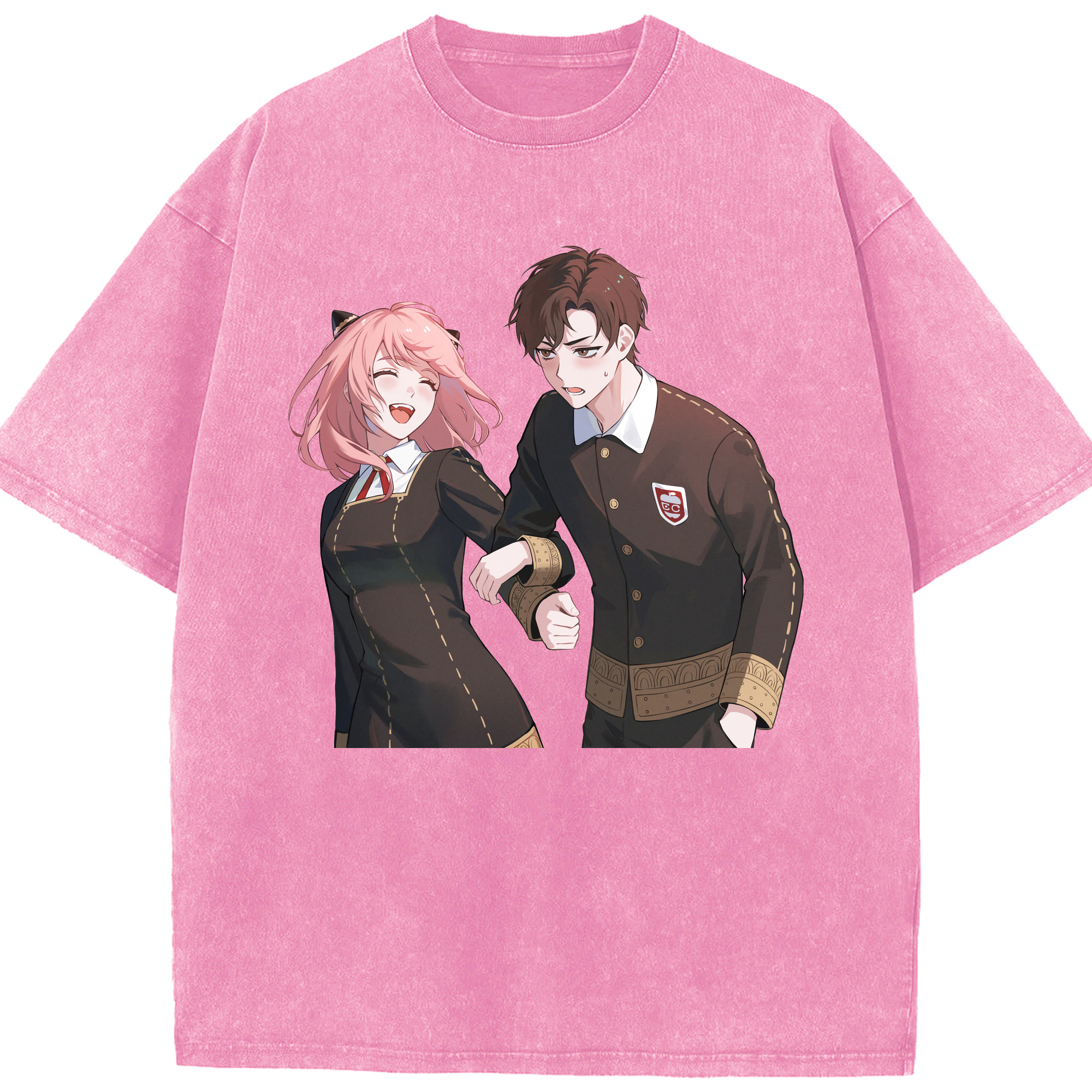 （画像用） SPY×FAMILY间谍家家酒 綿100% ヴィンテージ風 半袖Tシャツ（フロントプリント）
